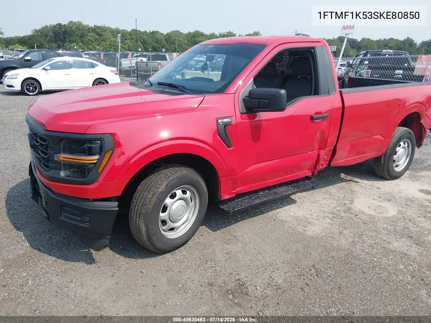 2025 Ford F-150 Xl VIN: 1FTMF1K53SKE80850 Lot: 45630463