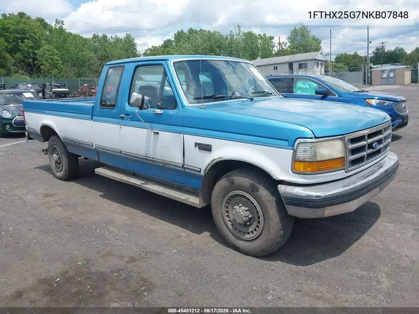 1992 Ford F250 VIN: 1FTHX25G7NKB07848 Lot: 45401212
