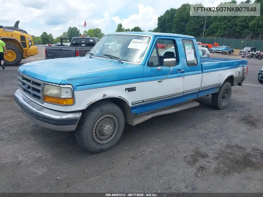 1992 Ford F250 VIN: 1FTHX25G7NKB07848 Lot: 45401212