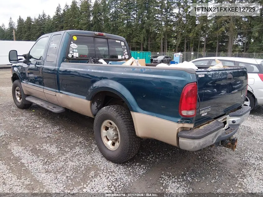 1999 Ford F-250 Lariat/Xl/Xlt VIN: 1FTNX21FXXEE12729 Lot: 45642714