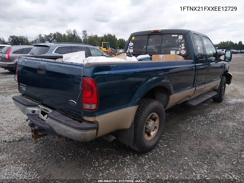 1999 Ford F-250 Lariat/Xl/Xlt VIN: 1FTNX21FXXEE12729 Lot: 45642714