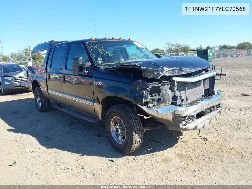 1FTNW21F7YEC70568 2000 Ford F-250 Lariat/Xl/Xlt