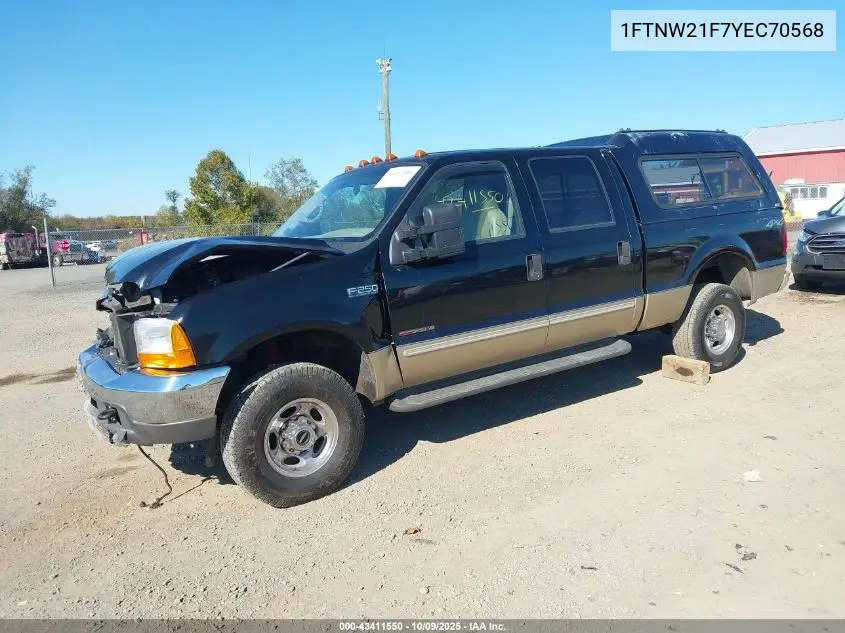 1FTNW21F7YEC70568 2000 Ford F-250 Lariat/Xl/Xlt