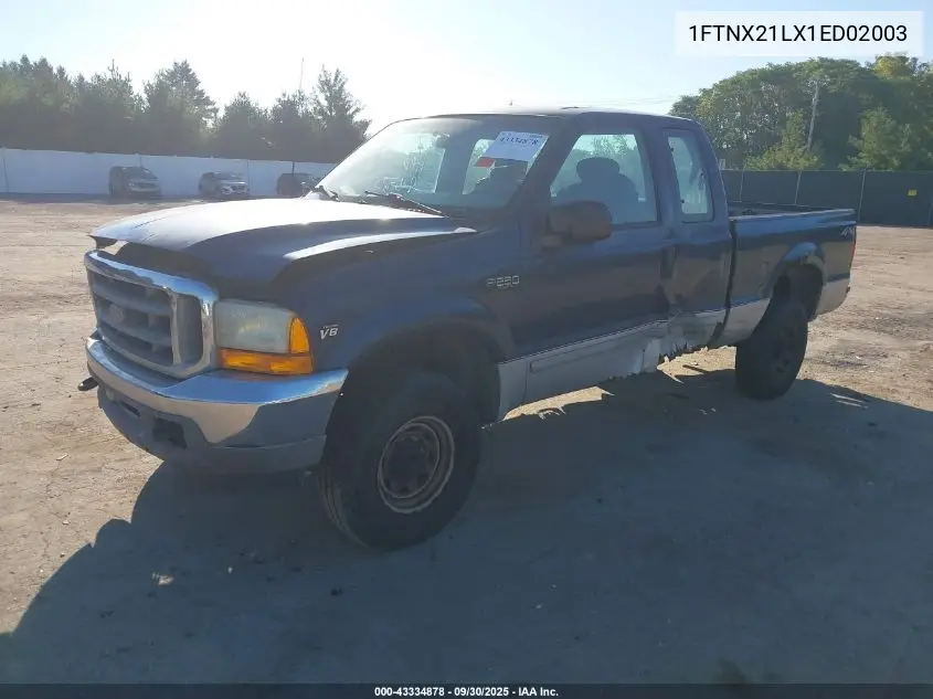1FTNX21LX1ED02003 2001 Ford F-250 Lariat/Xl/Xlt