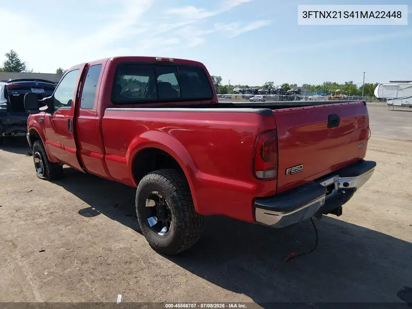 2001 Ford F-250 Lariat/Xl/Xlt VIN: 3FTNX21S41MA22448 Lot: 45566707
