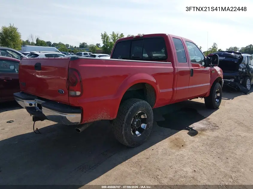 2001 Ford F-250 Lariat/Xl/Xlt VIN: 3FTNX21S41MA22448 Lot: 45566707