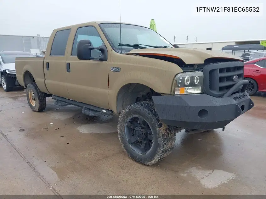 2001 Ford F-250 Lariat/Xl/Xlt VIN: 1FTNW21F81EC65532 Lot: 45629063