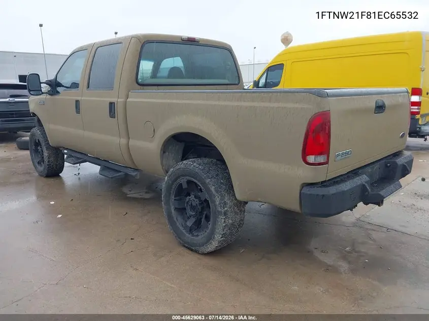 2001 Ford F-250 Lariat/Xl/Xlt VIN: 1FTNW21F81EC65532 Lot: 45629063