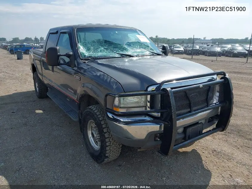 2003 Ford F-250 Lariat/Xl/Xlt VIN: 1FTNW21P23EC51900 Lot: 45680197