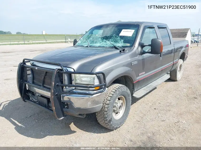2003 Ford F-250 Lariat/Xl/Xlt VIN: 1FTNW21P23EC51900 Lot: 45680197