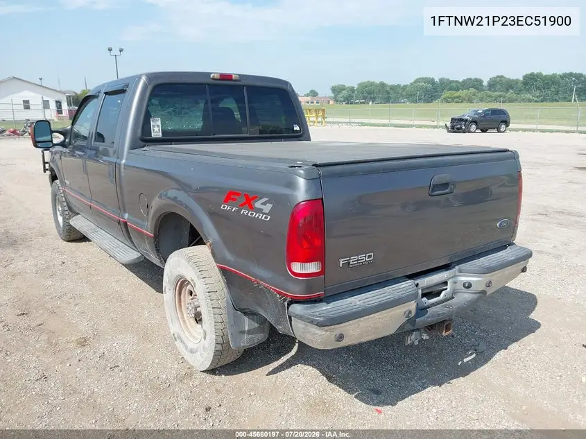 2003 Ford F-250 Lariat/Xl/Xlt VIN: 1FTNW21P23EC51900 Lot: 45680197