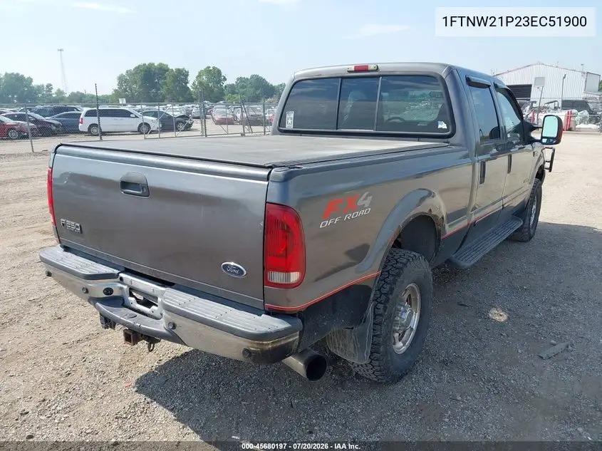 2003 Ford F-250 Lariat/Xl/Xlt VIN: 1FTNW21P23EC51900 Lot: 45680197
