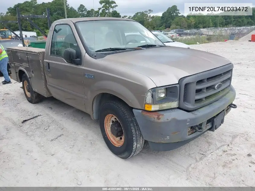 1FDNF20L74ED33472 2004 Ford F-250 Xl/Xlt
