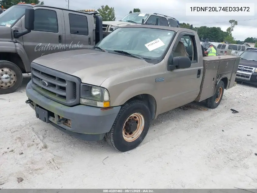 1FDNF20L74ED33472 2004 Ford F-250 Xl/Xlt