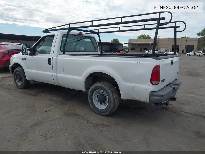 2004 Ford F-250 Xl/Xlt VIN: 1FTNF20L84EC26354 Lot: 45666981