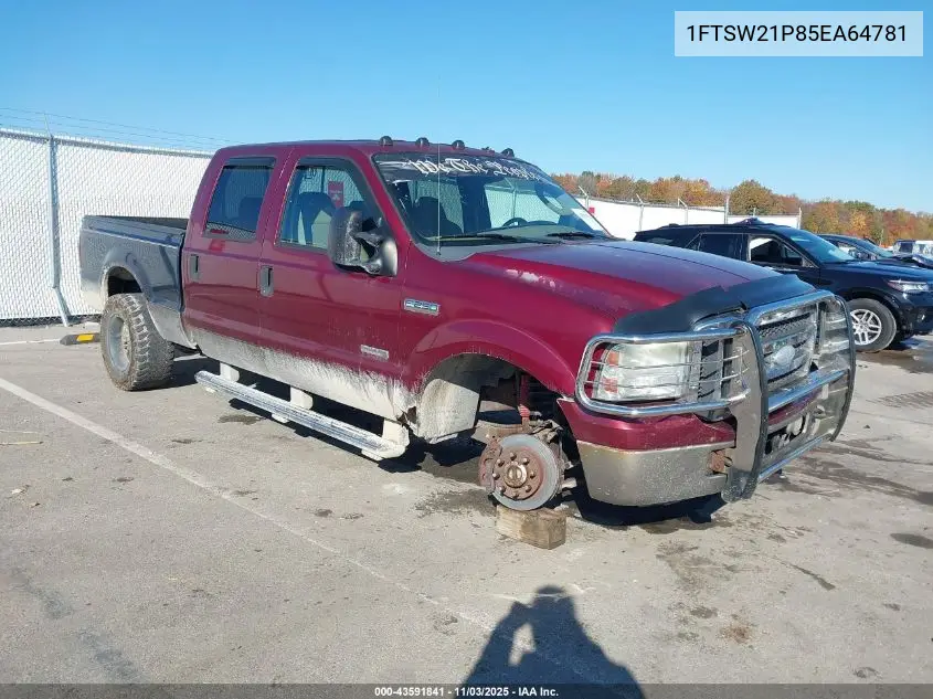 1FTSW21P85EA64781 2005 Ford F-250 Lariat/Xl/Xlt
