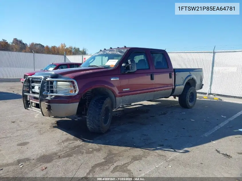 1FTSW21P85EA64781 2005 Ford F-250 Lariat/Xl/Xlt