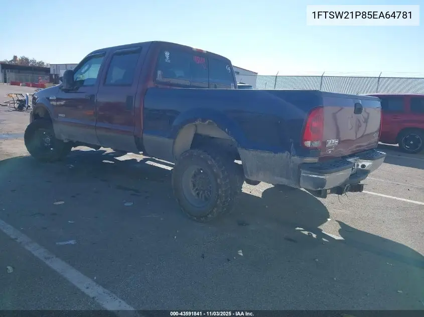 1FTSW21P85EA64781 2005 Ford F-250 Lariat/Xl/Xlt
