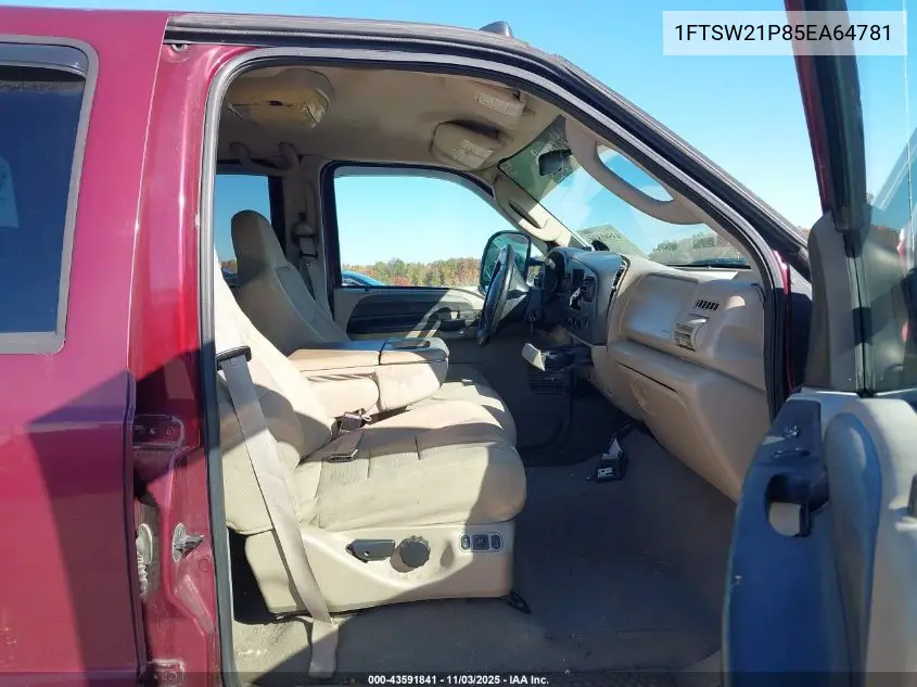 1FTSW21P85EA64781 2005 Ford F-250 Lariat/Xl/Xlt