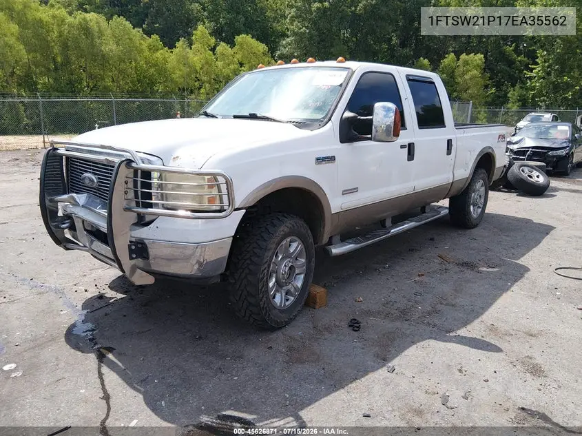 2007 Ford F-250 Lariat/Xl/Xlt VIN: 1FTSW21P17EA35562 Lot: 45626871
