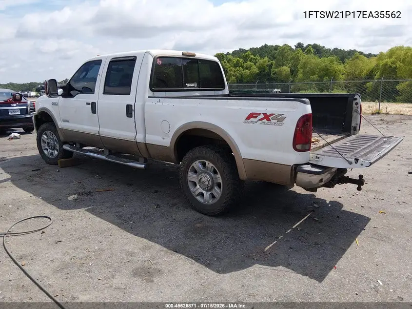 2007 Ford F-250 Lariat/Xl/Xlt VIN: 1FTSW21P17EA35562 Lot: 45626871