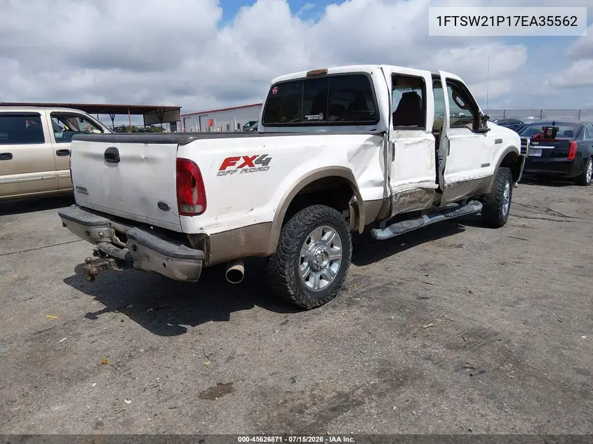 2007 Ford F-250 Lariat/Xl/Xlt VIN: 1FTSW21P17EA35562 Lot: 45626871