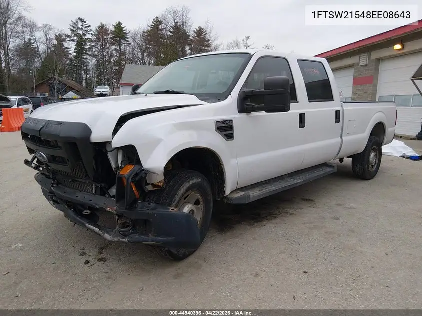 1FTSW21548EE08643 2008 Ford F-250 Xl