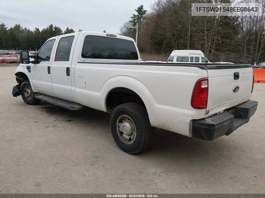 1FTSW21548EE08643 2008 Ford F-250 Xl