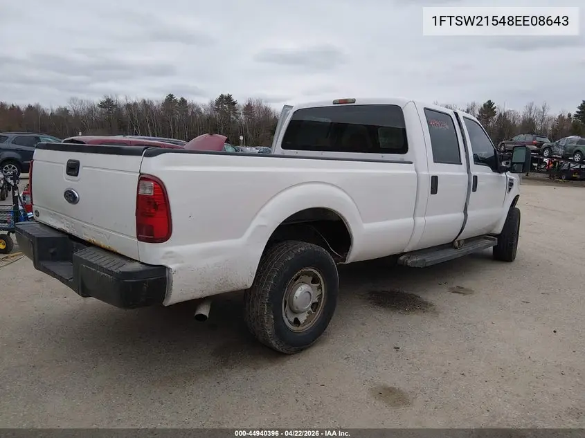1FTSW21548EE08643 2008 Ford F-250 Xl
