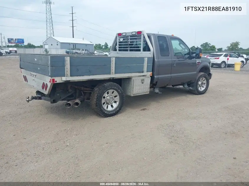 2008 Ford Super Duty F-250 Srw Fx4/Lariat/Xl/Xlt VIN: 1FTSX21R88EA81910 Lot: 45494958