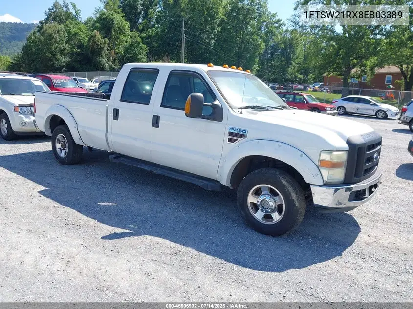 2008 Ford Super Duty F-250 Srw Fx4/Harley-Davidson/King Ranch/Lariat/Xl/Xlt VIN: 1FTSW21RX8EB03389 Lot: 45606932