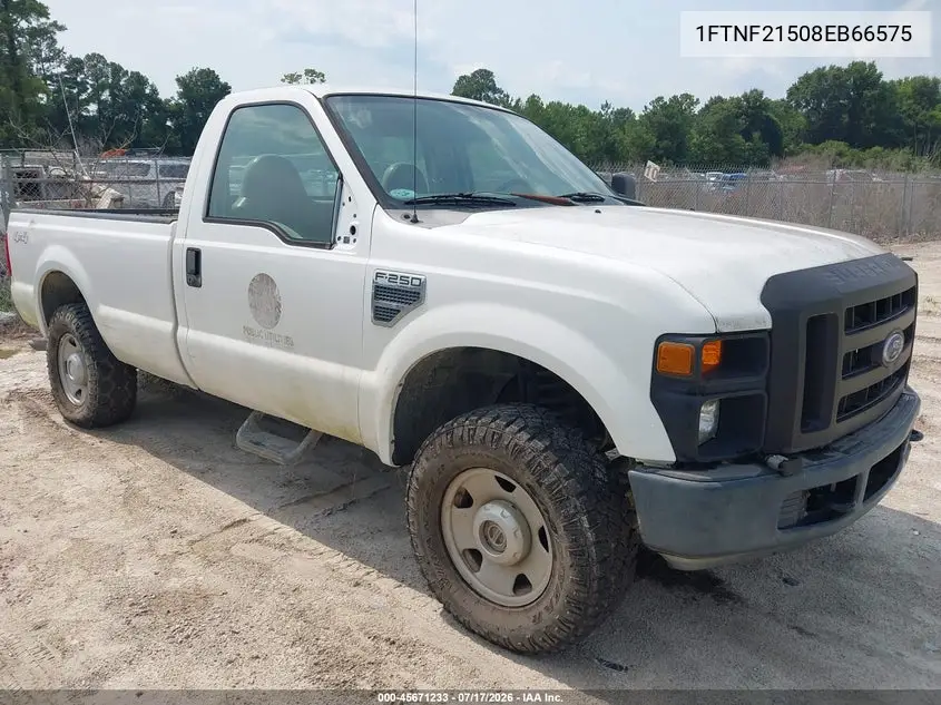 2008 Ford Super Duty F-250 Srw Xl/Xlt VIN: 1FTNF21508EB66575 Lot: 45671233