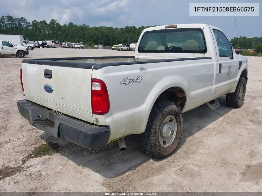 2008 Ford Super Duty F-250 Srw Xl/Xlt VIN: 1FTNF21508EB66575 Lot: 45671233