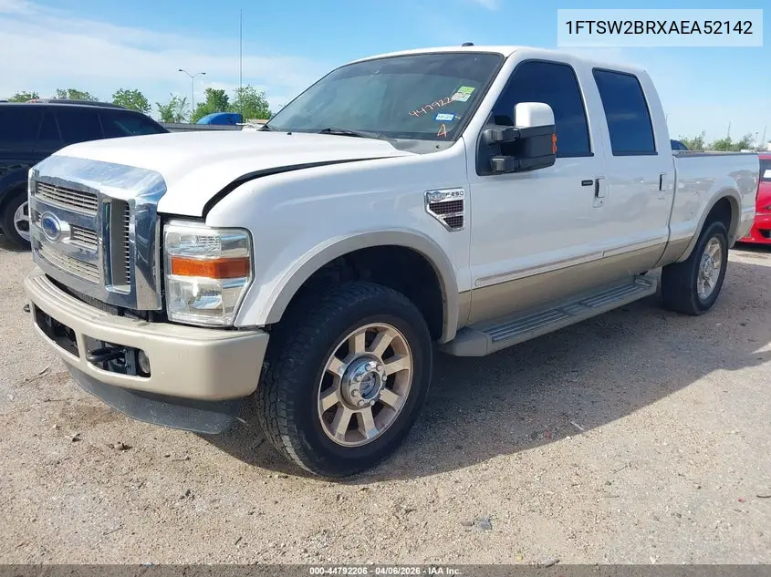 1FTSW2BRXAEA52142 2010 Ford F-250 Cabela's/Harley-Davidson/King Ranch/Lariat/Xl/Xlt