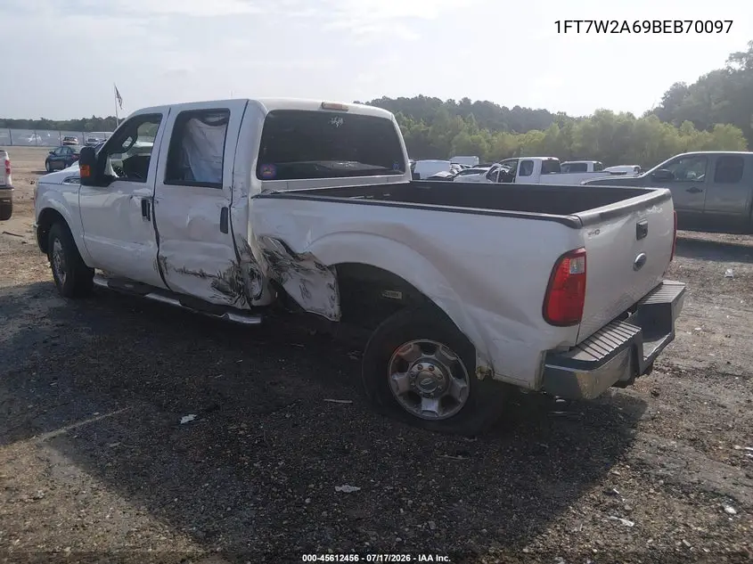 2011 Ford Super Duty F-250 Srw Xlt VIN: 1FT7W2A69BEB70097 Lot: 45612456