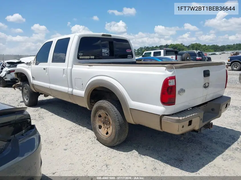 2011 Ford Super Duty F-250 Srw King Ranch VIN: 1FT7W2BT1BEB36644 Lot: 45651689