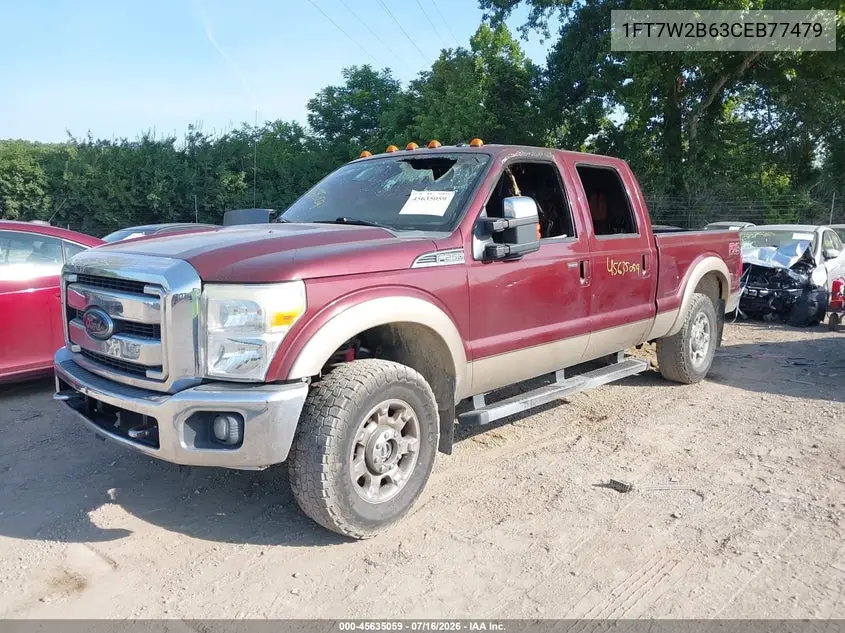 2012 Ford Super Duty F-250 Srw Lariat VIN: 1FT7W2B63CEB77479 Lot: 45635059