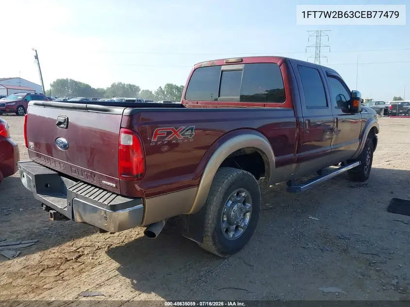 2012 Ford Super Duty F-250 Srw Lariat VIN: 1FT7W2B63CEB77479 Lot: 45635059