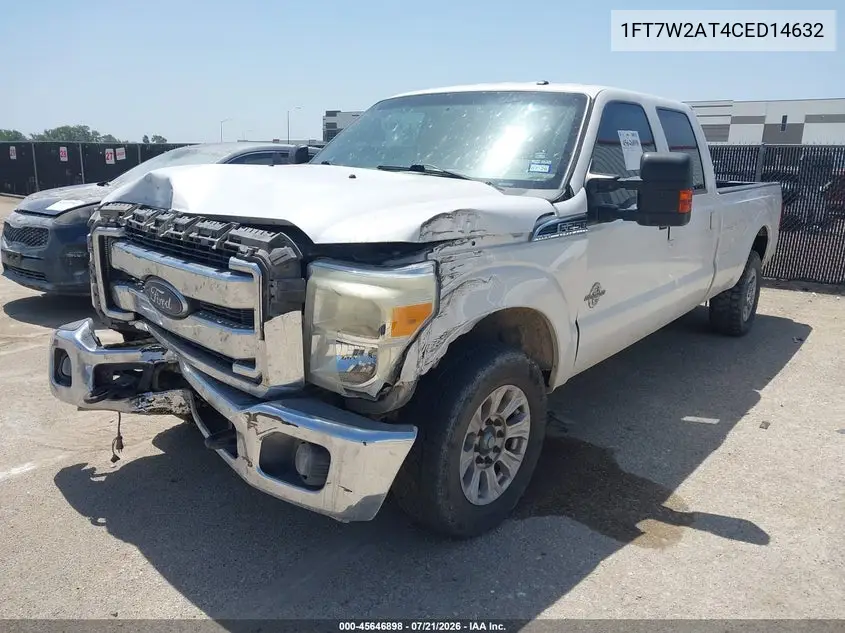 2012 Ford Super Duty F-250 Srw Lariat VIN: 1FT7W2AT4CED14632 Lot: 45646898