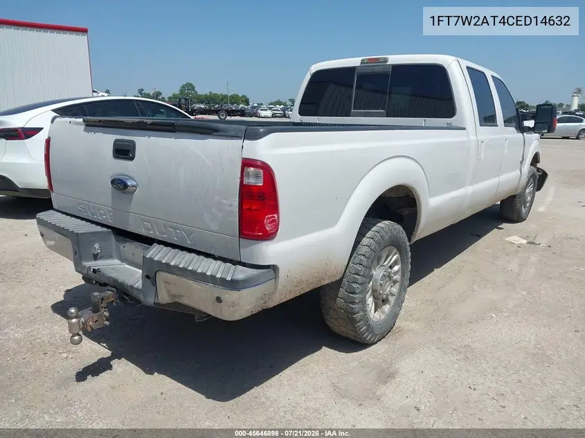 2012 Ford Super Duty F-250 Srw Lariat VIN: 1FT7W2AT4CED14632 Lot: 45646898
