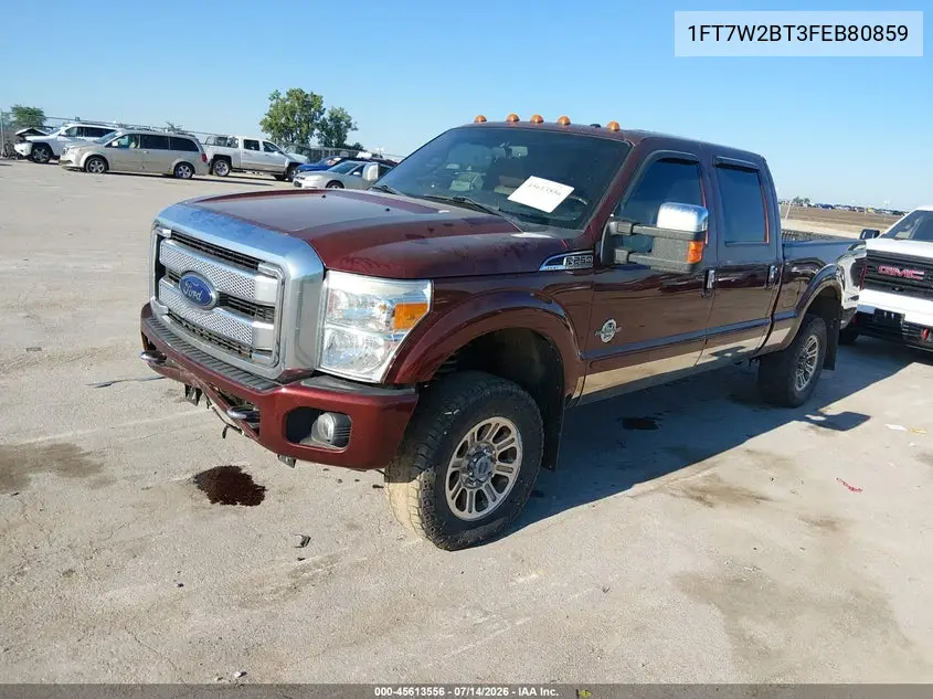 2015 Ford F-250 Lariat VIN: 1FT7W2BT3FEB80859 Lot: 45613556