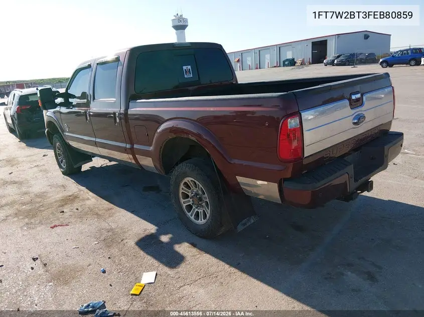 2015 Ford F-250 Lariat VIN: 1FT7W2BT3FEB80859 Lot: 45613556