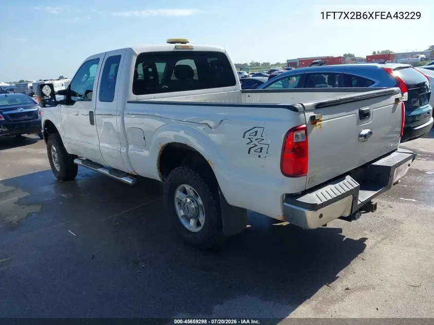 2015 Ford F-250 Xlt VIN: 1FT7X2B6XFEA43229 Lot: 45659298