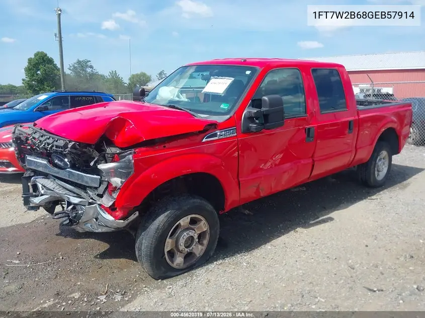 2016 Ford F-250 Xlt VIN: 1FT7W2B68GEB57914 Lot: 45620319