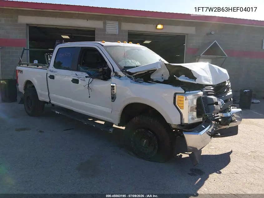 2017 Ford F-250 Xl VIN: 1FT7W2B63HEF04017 Lot: 45563195