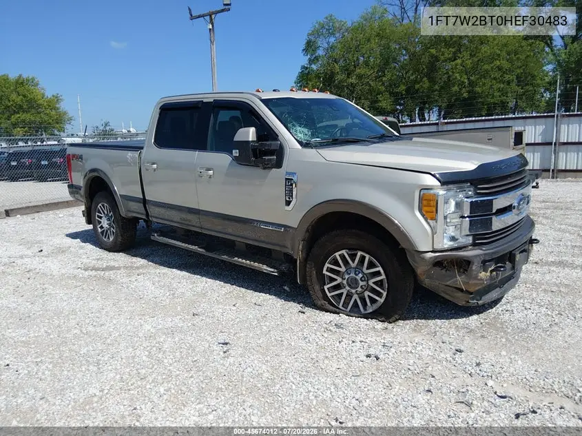 2017 Ford F-250 King Ranch VIN: 1FT7W2BT0HEF30483 Lot: 45674012