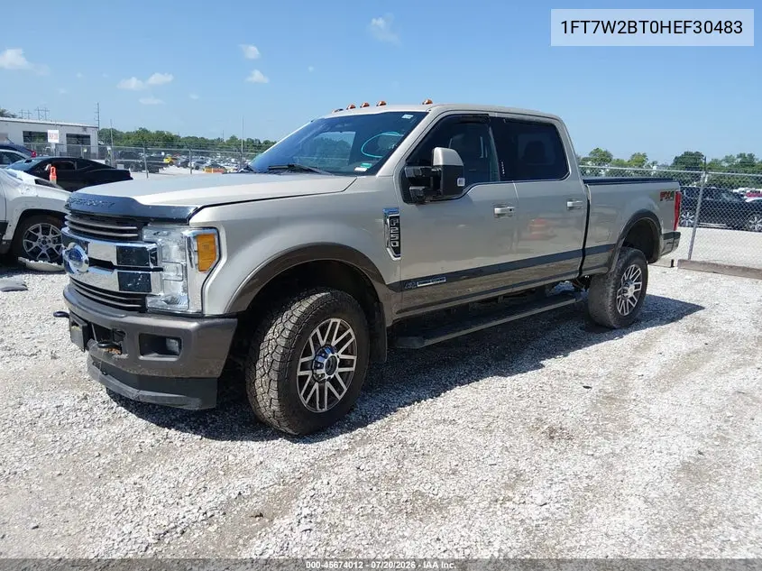 2017 Ford F-250 King Ranch VIN: 1FT7W2BT0HEF30483 Lot: 45674012