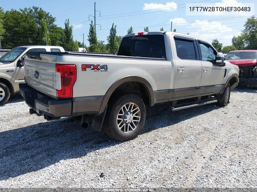 2017 Ford F-250 King Ranch VIN: 1FT7W2BT0HEF30483 Lot: 45674012