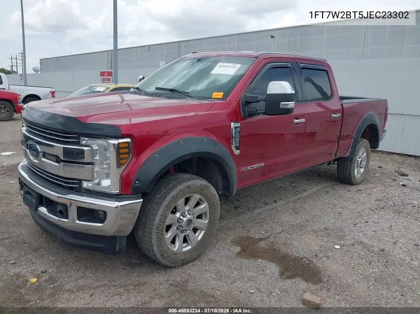 2018 Ford F-250 Lariat VIN: 1FT7W2BT5JEC23302 Lot: 45593234