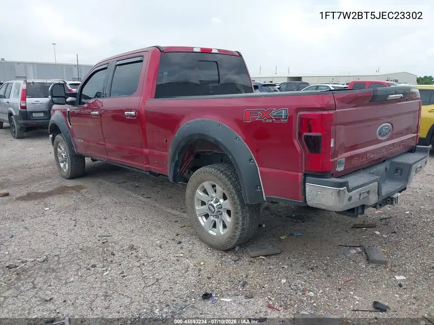 2018 Ford F-250 Lariat VIN: 1FT7W2BT5JEC23302 Lot: 45593234